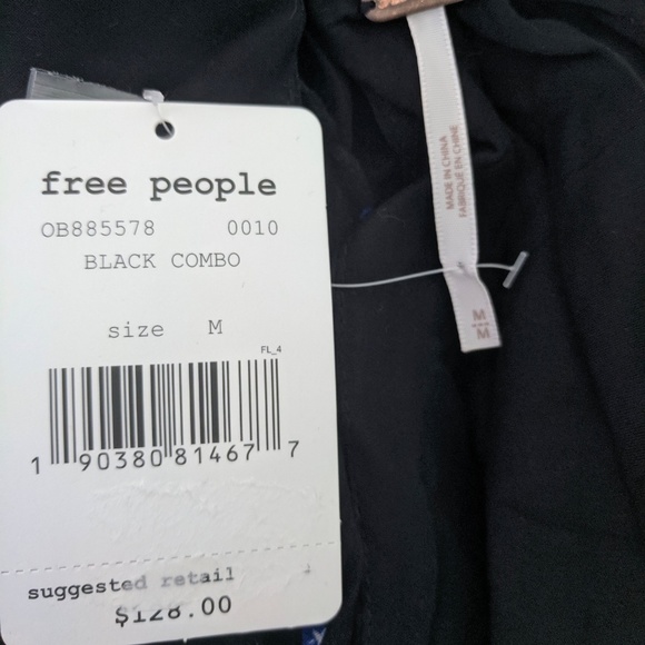 NWT Free People Two Faces Mini Black Combo sz M - Picture 7 of 8